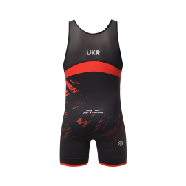 Борцівське трико Peresvit Turmoil Adults Wrestling Singlet Red Black фото