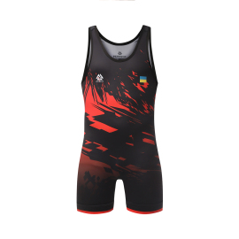 Борцівське трико Peresvit Turmoil Adults Wrestling Singlet Red Black оригінал