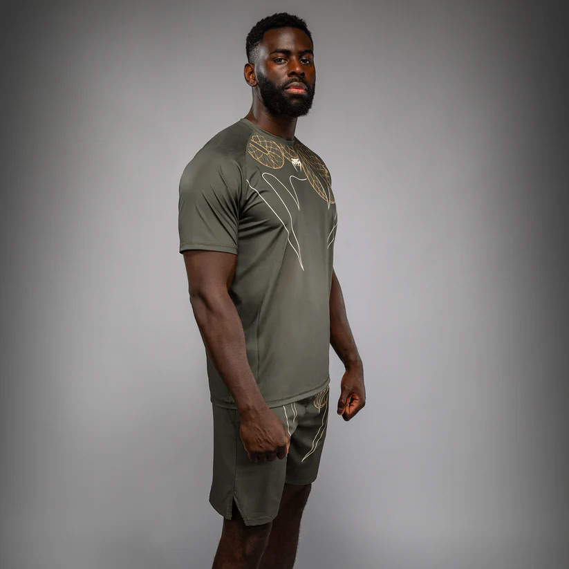 Футболка Venum Serpenti Dry Tech T-Shirt Khaki Bronze Ivory фото