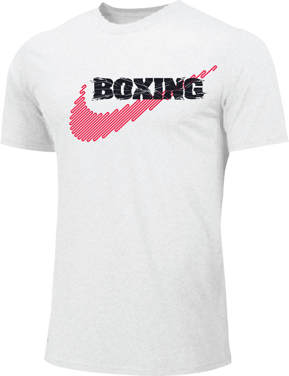 Футболка Nike Mens Boxing Rawdacious Tee White Black Crimson