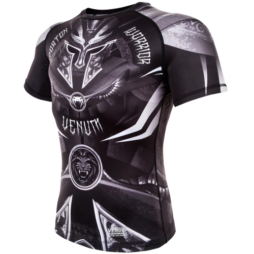 Рашгард Venum Gladiator 3.0 Rashguard Black White Short Sleeves купити