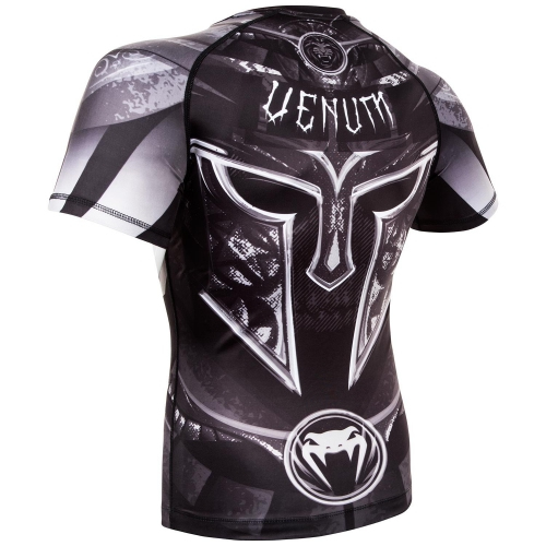 Рашгард Venum Gladiator 3.0 Rashguard Black White Short Sleeves ціна