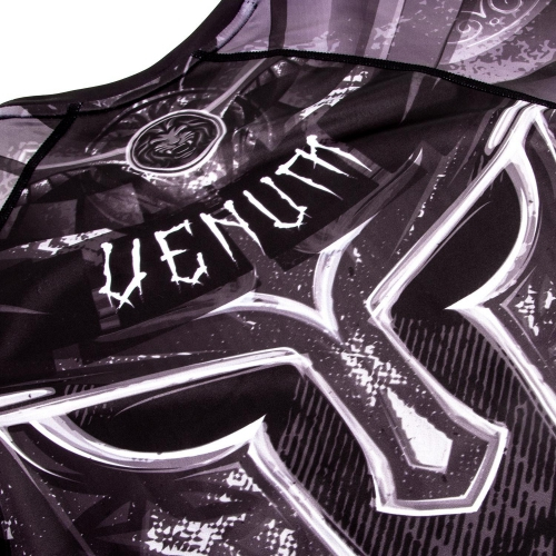 Рашгард Venum Gladiator 3.0 Rashguard Black White Short Sleeves розмір