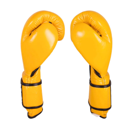 Боксерские перчатки Cleto Reyes Leather Contact Closure Gloves Yellow, Фото № 2