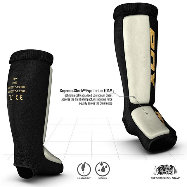 Захист гомілки RDX Hosieri Shin Instep Guard Black Gold купити