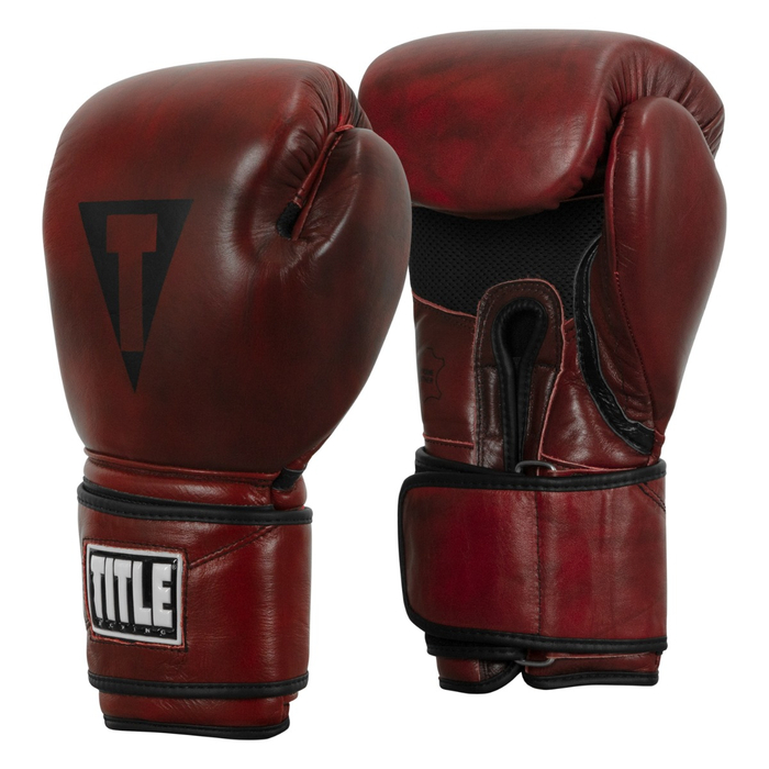 Снарядные перчатки TIitle Boxing Blood Red Leather Bag Gloves купить