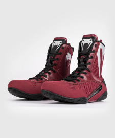 Боксерки Venum Elite Boxing Shoes Wine Lees Silver Logo 