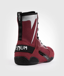 Боксерки Venum Elite Boxing Shoes Wine Lees Silver Logo  фото