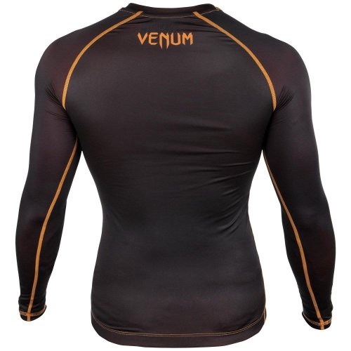 Компресійна футболка Venum Contender 3.0 Compression T-shirt Long Sleeves Black/Orange купити