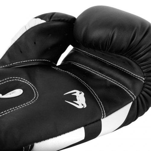 Боксерские перчатки Venum Elite Boxing Gloves Black White фото