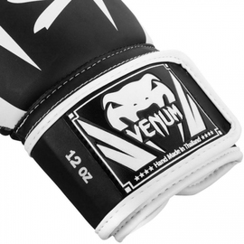 Боксерские перчатки Venum Elite Boxing Gloves Black White, Фото № 3
