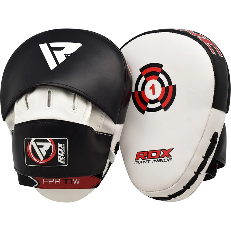 RDX T1 Curved Boxing Pads White\Black