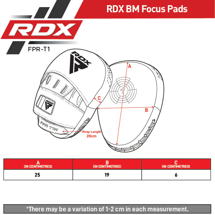 Лапи RDX T1 Curved Boxing Pads White\Black фото