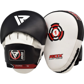 Лапы RDX T1 Curved Boxing Pads White\Black