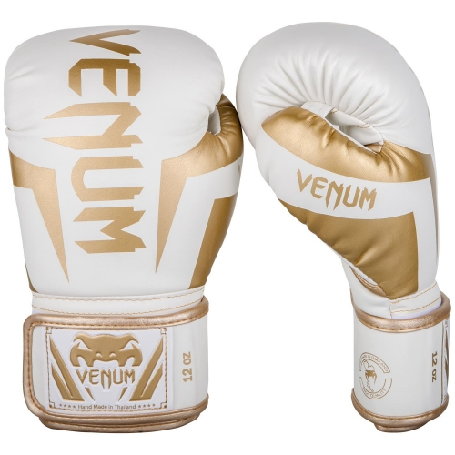 Боксерские перчатки Venum Elite Boxing Gloves White Gold купить