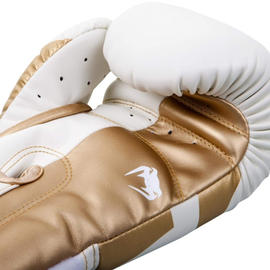 Боксерские перчатки Venum Elite Boxing Gloves White Gold, Фото № 4