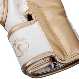 Боксерские перчатки Venum Elite Boxing Gloves White Gold, Фото № 5