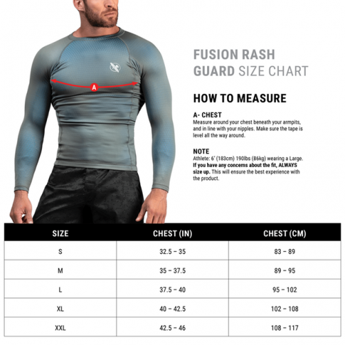 Рашгард Hayabusa Fusion Rashguard - Grey Aqua размер