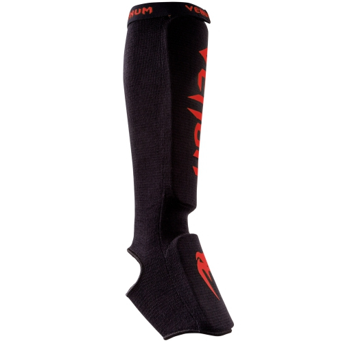 Защита голени и голеностопа Venum Kontact Shinguards Black Red ціна