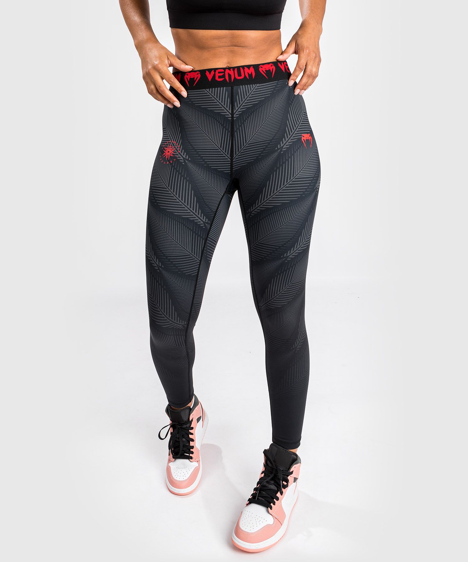 Жіночі легінси Venum Phantom Leggings Black Red ціна