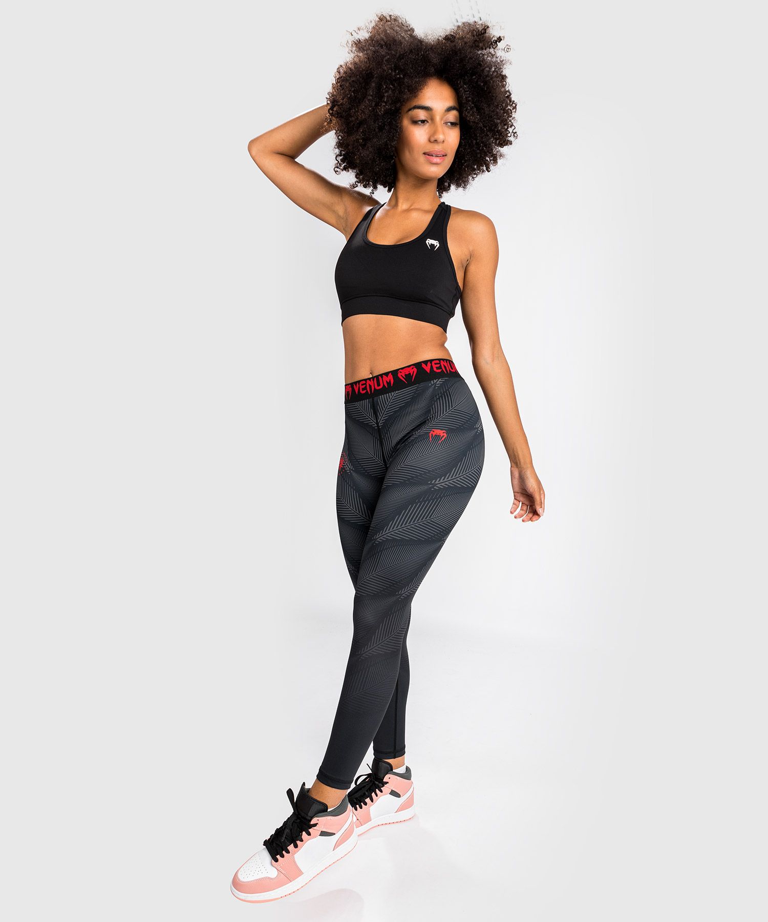 Жіночі легінси Venum Phantom Leggings Black Red купити
