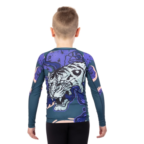 Childrens rash guard Tatami Kids Moonlight Tiger Eco Tech Recycled Rash Guard buy