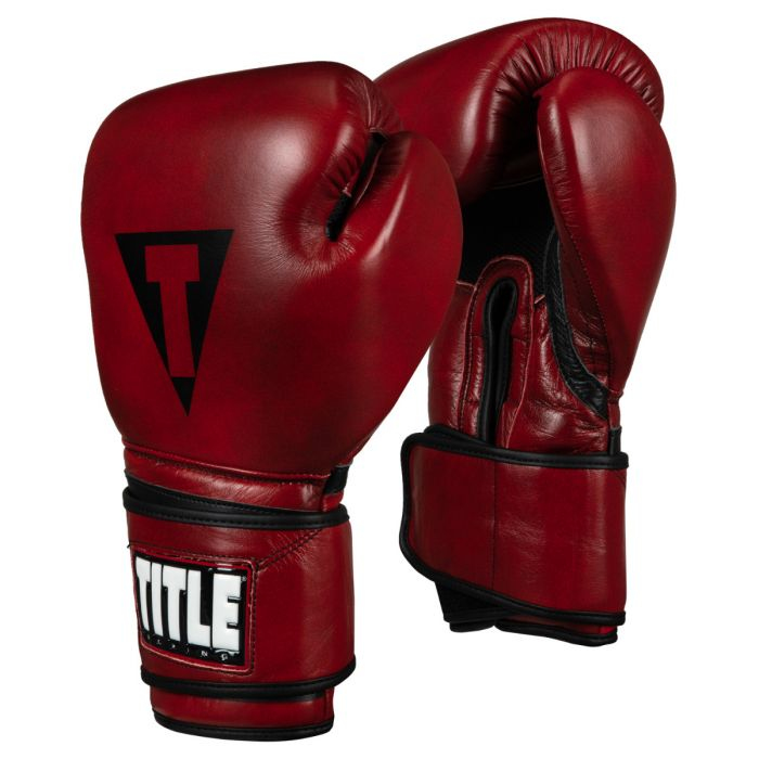 Боксерские перчатки Title Blood Red Leather Sparring Gloves