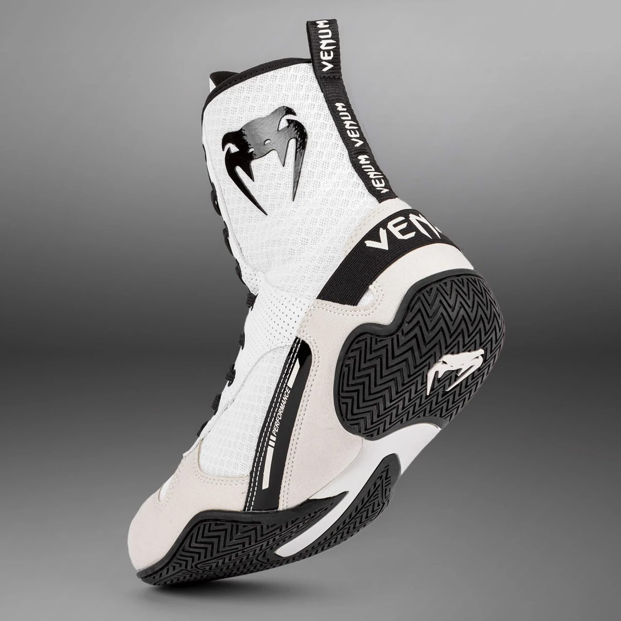 Боксерки Venum Elite Boxing Shoes White Black фото