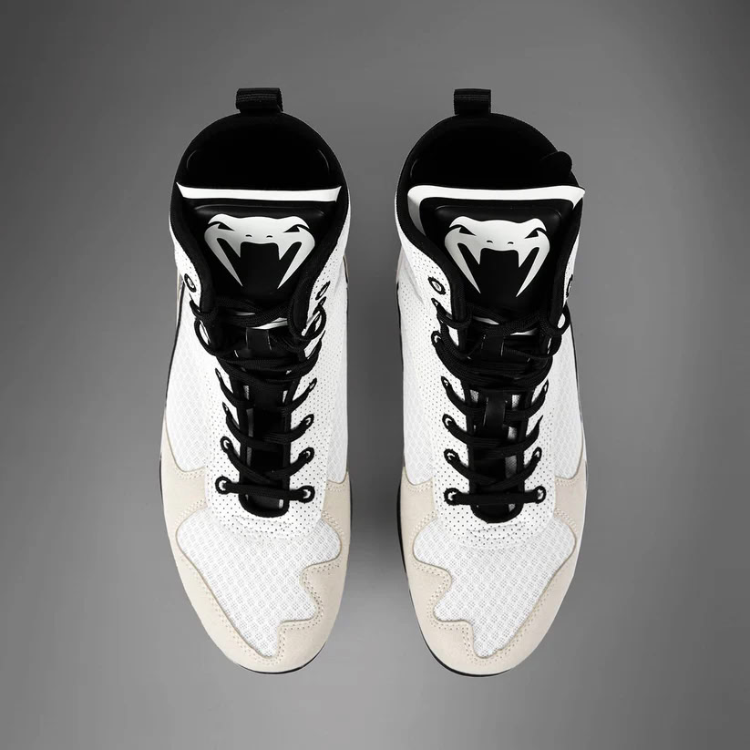 Боксерки Venum Elite Boxing Shoes White Black ціна