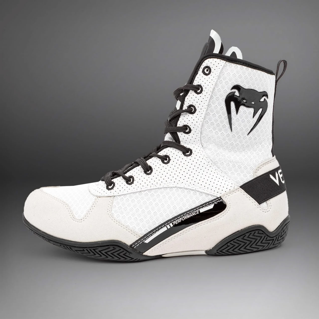 Боксерки Venum Elite Boxing Shoes White Black купити