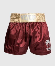 Шорты для тайского бокса Venum Muay Thaï Short Classic Burgundy Gold White