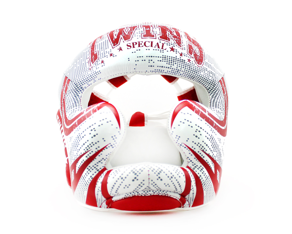 Боксерский шлем Twins Fancy FHGL3-TW5 White Red