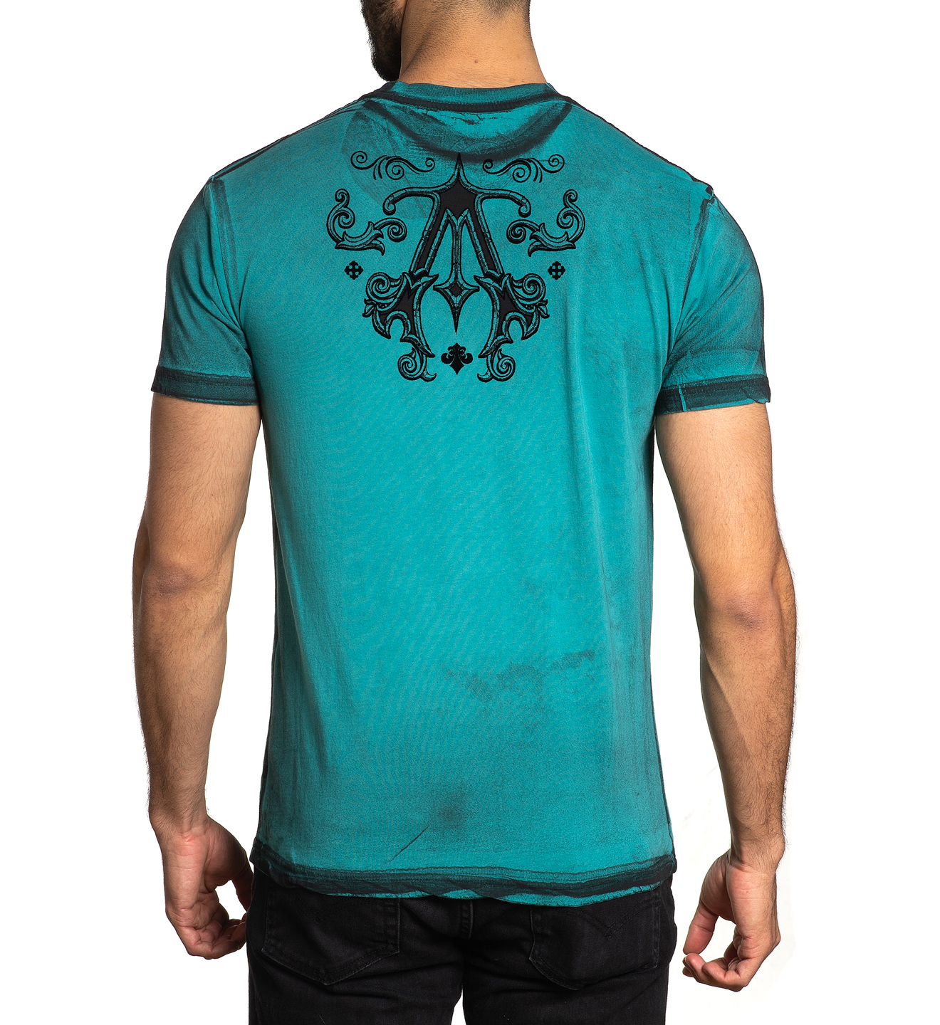 Футболка Affliction Historic Iron A24291 Jade Blue купити