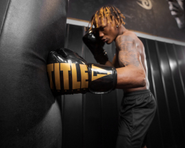 Боксерські рукавиці Title Boxing Inferno Intensity Elastic Training Gloves Black Gold, Фото № 4