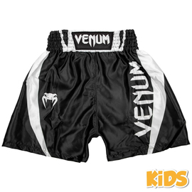 Детские шорты для бокса Venum Elite Boxing Shorts Black White