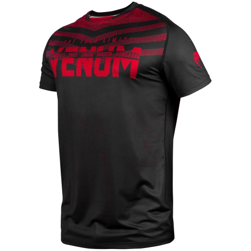 Футболка Venum Signature Dry Tech T-shirt Black Red купити