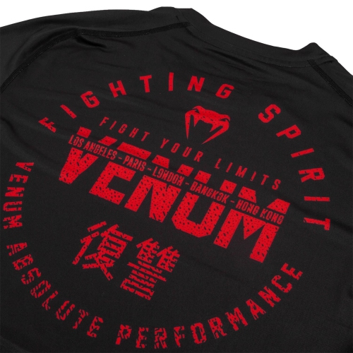 Футболка Venum Signature Dry Tech T-shirt Black Red розмір