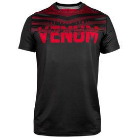 Футболка Venum Signature Dry Tech T-shirt Black Red