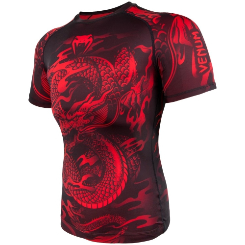 Рашгард Venum Dragons Flight Rashguard Short Sleeves Red цена