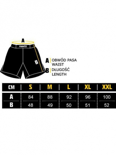 Шорты для ММА MANTO Fight Shorts Icon Black розмір