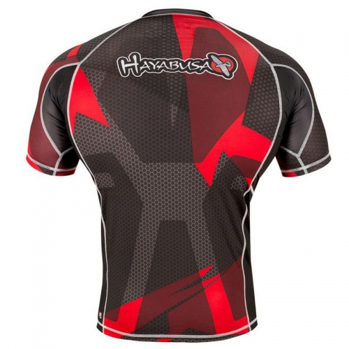 Rashguard Hayabusa Metaru Red with corrugated sleeve price