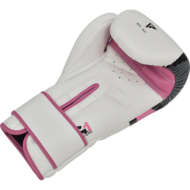 Боксерські рукавиці RDX F7 Ego Boxing Gloves White Pink фото