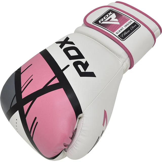 Боксерські рукавиці RDX F7 Ego Boxing Gloves White Pink купити