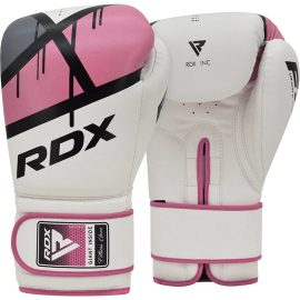 Боксерские перчатки RDX F7 Ego Boxing Gloves White Pink