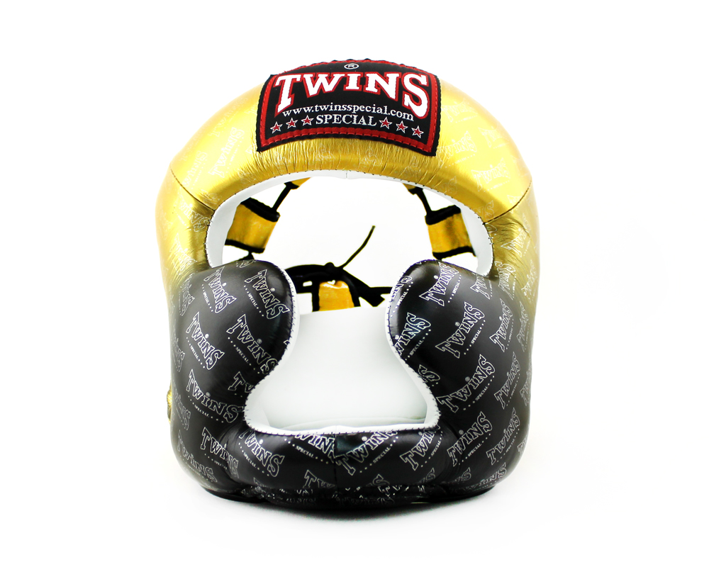 Боксерський шолом Twins FHGL3-TW1 Black-Gold