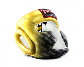 Боксерский шлем Twins FHGL3-TW1 Black-Gold, Фото № 2