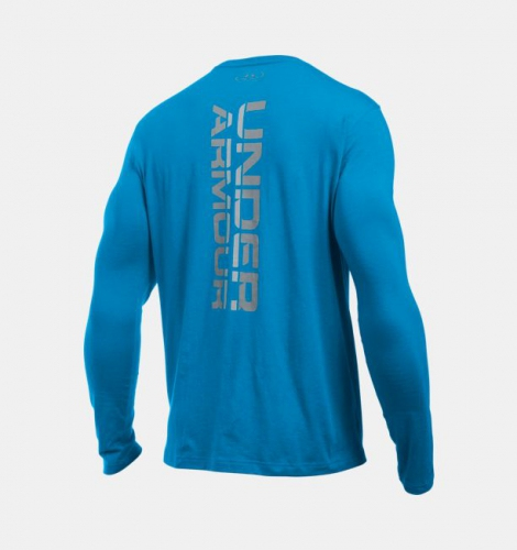 Лонгслив Under Armour Vertical Wordmark Long Sleeve T-Shirt Brilliant Blue оригинал
