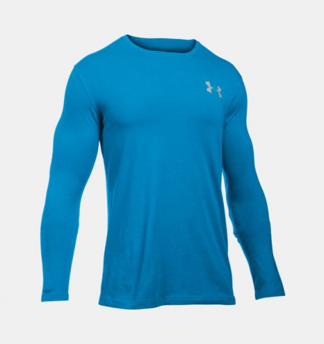 Лонгслив Under Armour Vertical Wordmark Long Sleeve T-Shirt Brilliant Blue фото