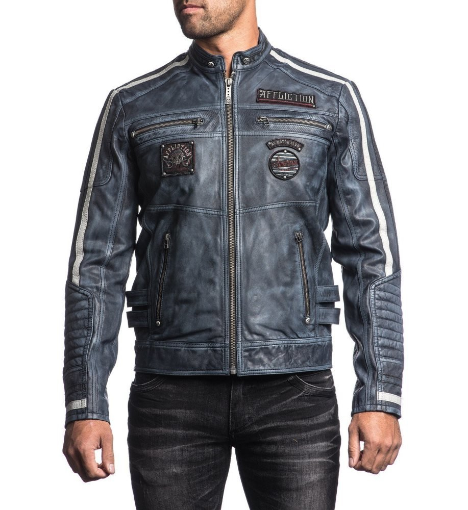 Кожаная куртка Affliction Velocity Leather Jacket