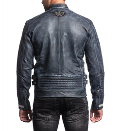 Кожаная куртка Affliction Velocity Leather Jacket, Фото № 3